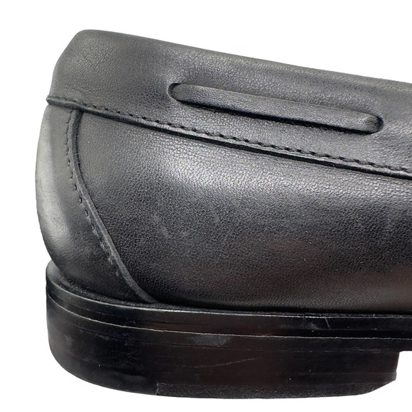 Cole Haan | Men | Matte Black Leather Kilted Tassel Loafers | Size 11 D - Picture 9 of 12